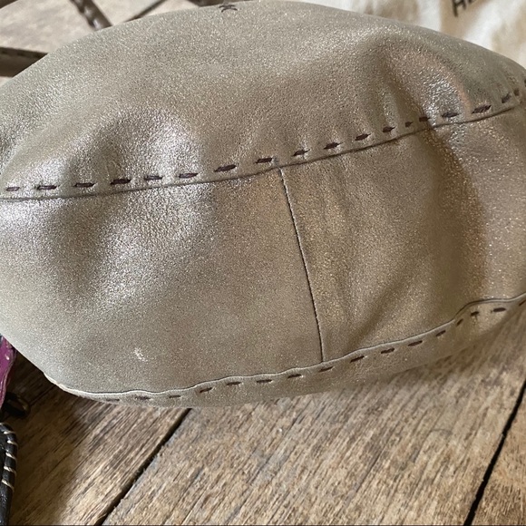 Metallic Gold Small Bag With Flowers - Picture 9 of 16